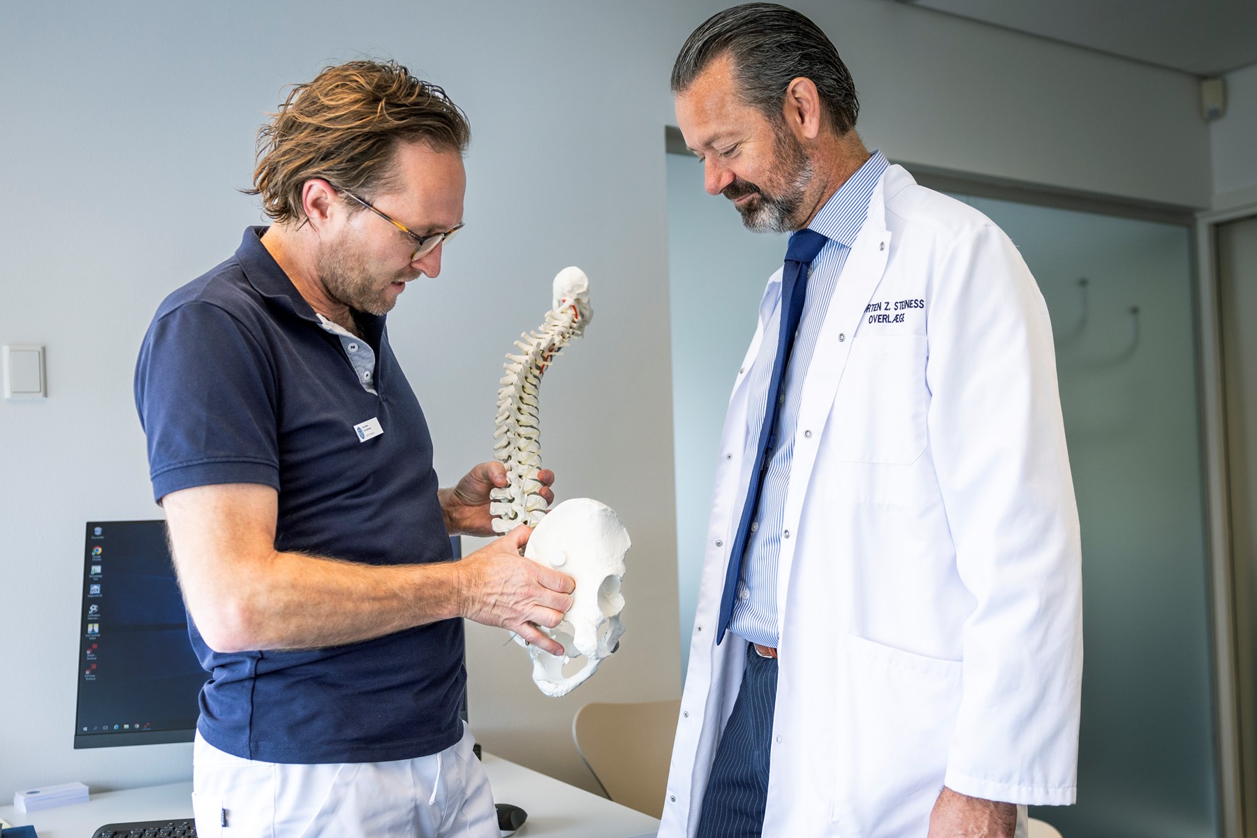 I maj fik Morten Zebitz Steiness mulighed for at starte et nyt rygcenter op på hospitalet sammen med sin ven, fysioterapeut Martin Melbye. Foto: Martel Andersen