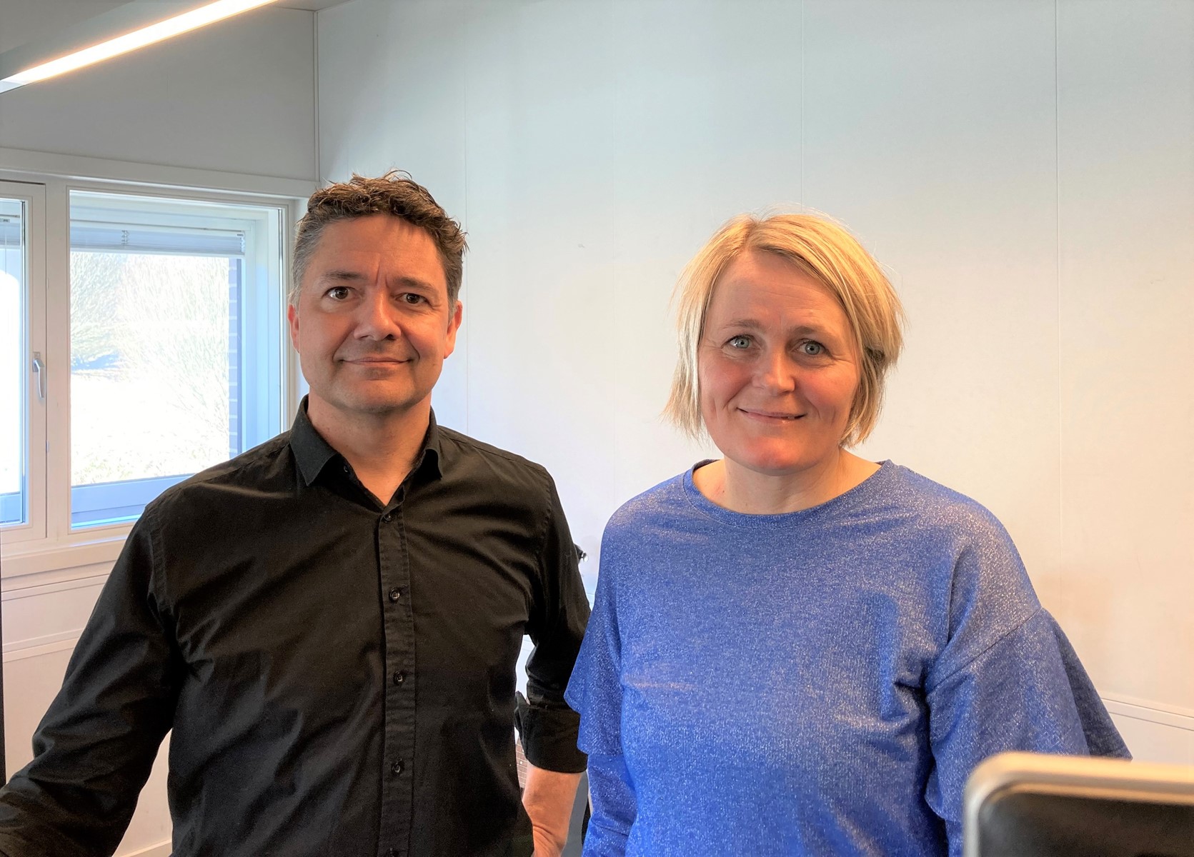 Jens Otto Størup og Rikke Nielsen fortæller i podcasten også om et dilemma fra deres eget arbejdsliv. Foto: Karen Haaning.